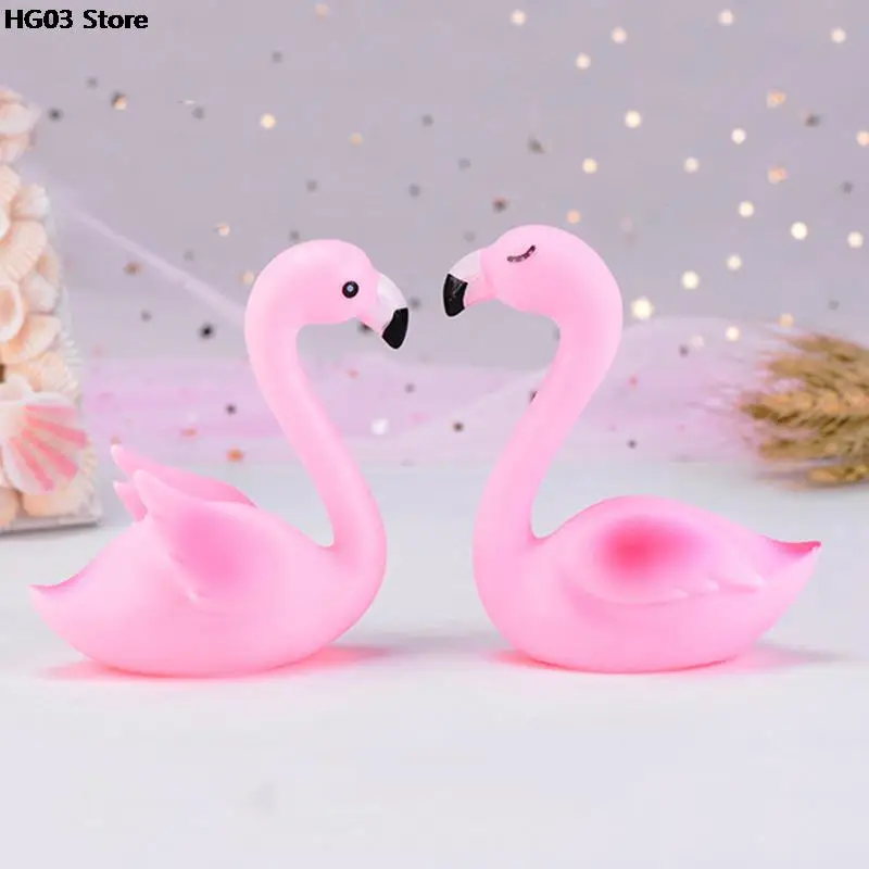 3D Sitting Position Pink Flamingo Cake Topper For Wedding Birthday Party Baby Shower Cake Baking DIY Decoration Supplies images - 6