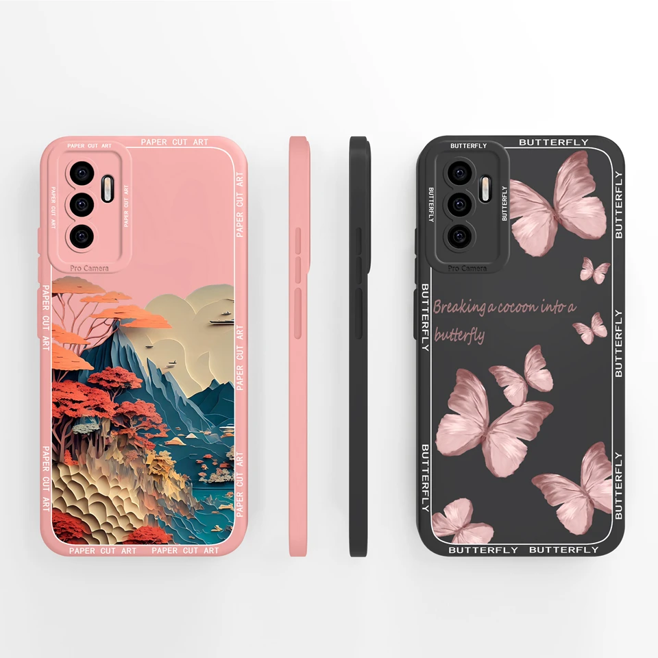 Чехол для Vivo S10E 5G V23E 4G Y75 с красивым цветком и рисунком девушки жидкий чехол
