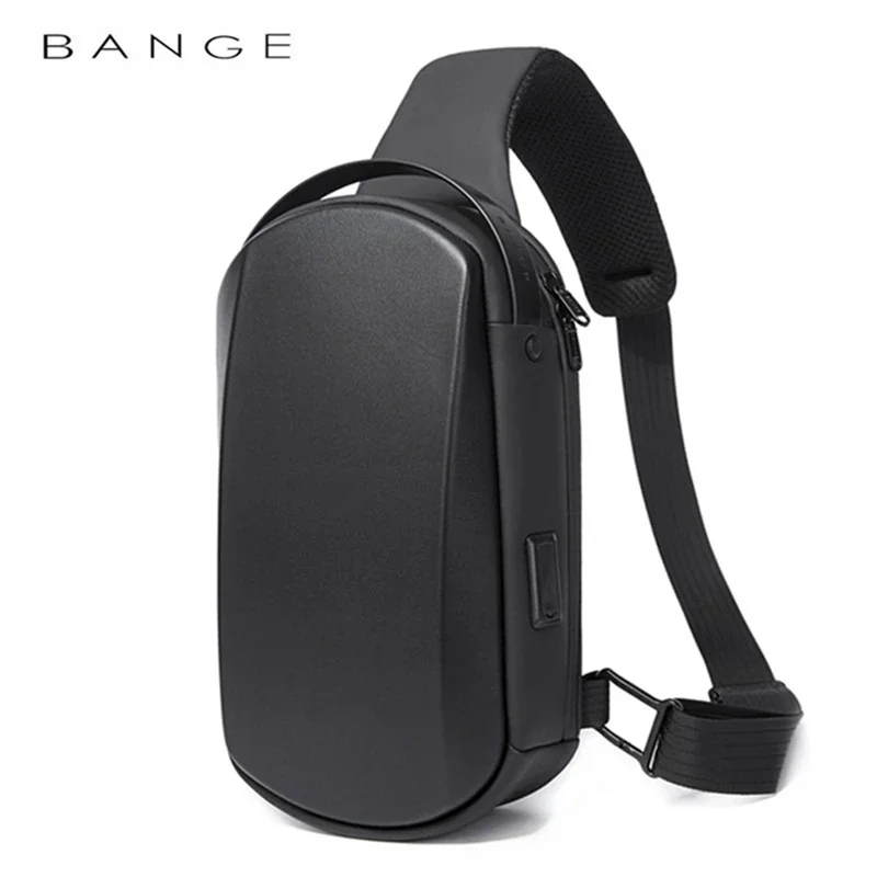 Фото BANGE Мужская нагрудная сумка Сумки-мессенджеры USB-зарядка Противоугонные сумки через плечо для мужчин Мужские сумки на ремне дневной пакет mochilas №2