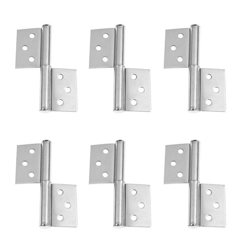 

6X Stainless Steel 7.6Cm Door Hinge Silver Tone Hardware