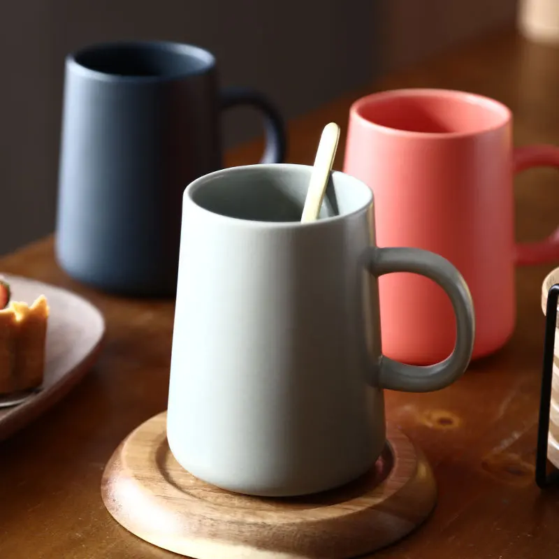 

450ML Nordic Ceramic Ins Multicolor Coffee Milk Mug Creative Creative Household Water Cup Couple Gift Cafe Restaurant Drinkware