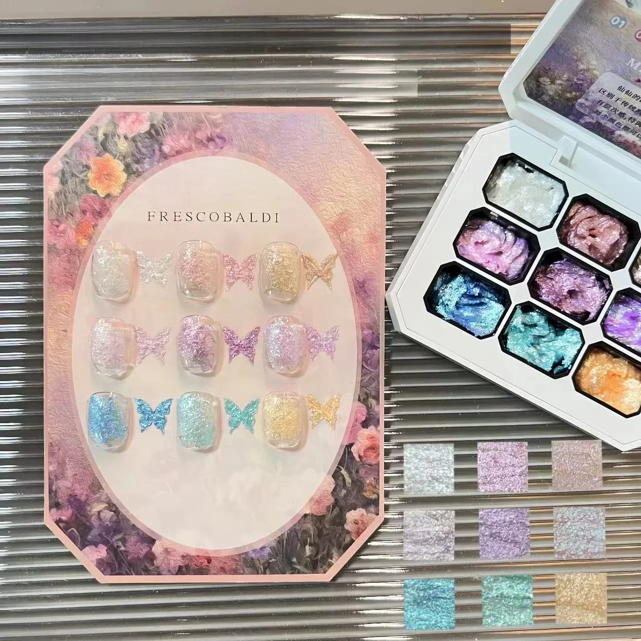 2gx9Colors Aurora раковина для пудры польская сказочная пудра крем популярная парчовая