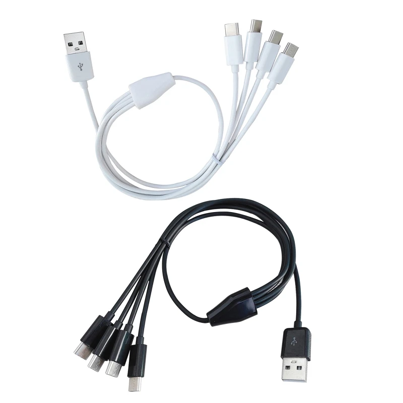

4 in 1 Multi Charging Cable Type-C Multiple Charge Cord Phone USB C Connector Charging Cord for Cell Phones Tablets