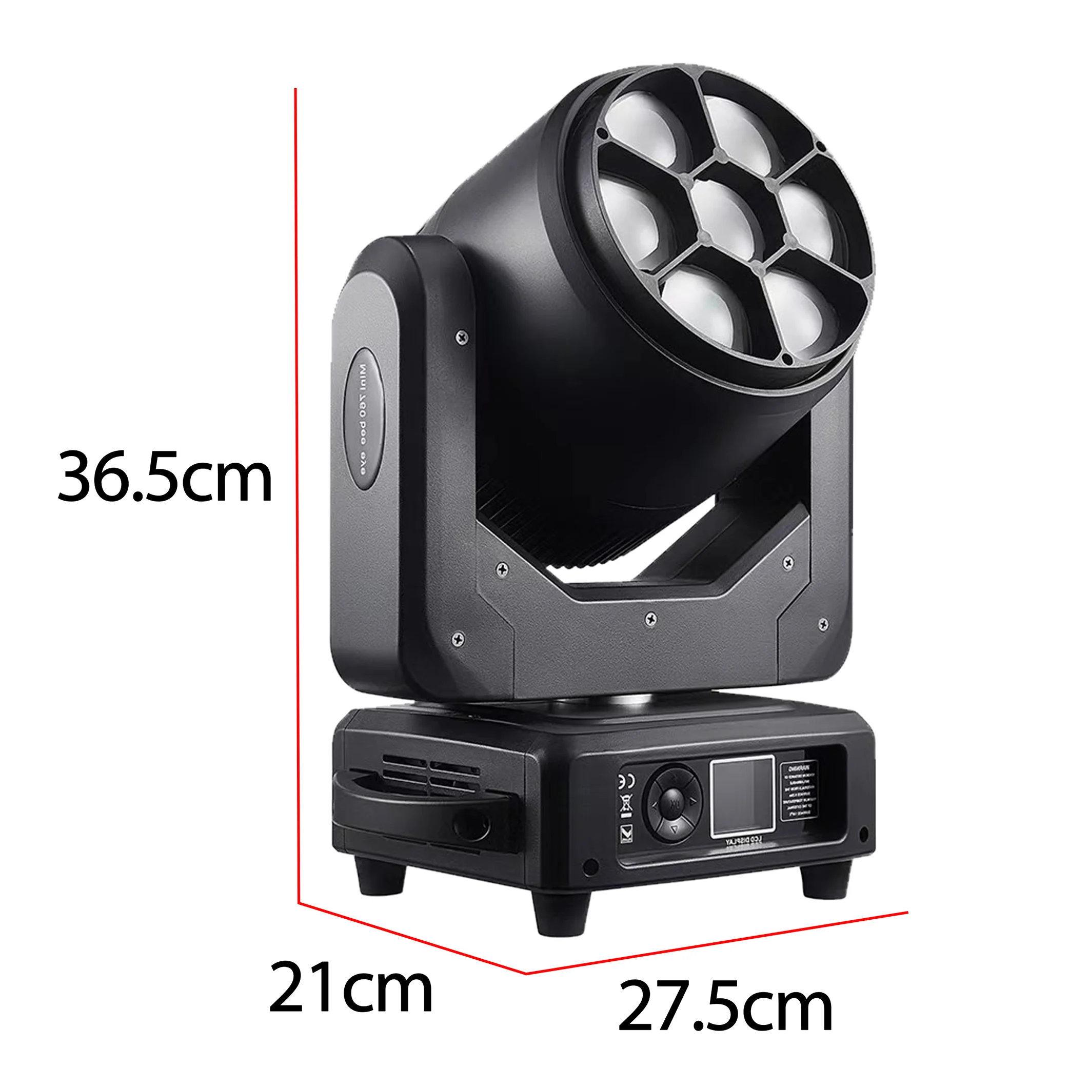 Фото Миниатюрный световой прибор 7X60W RGBW с эффектом Beam Point, управлением Bee Eye, функцией Wash и Zoom, DMX512 для DJ, свадеб, вечеринок, дискотек, баров и клубов №3