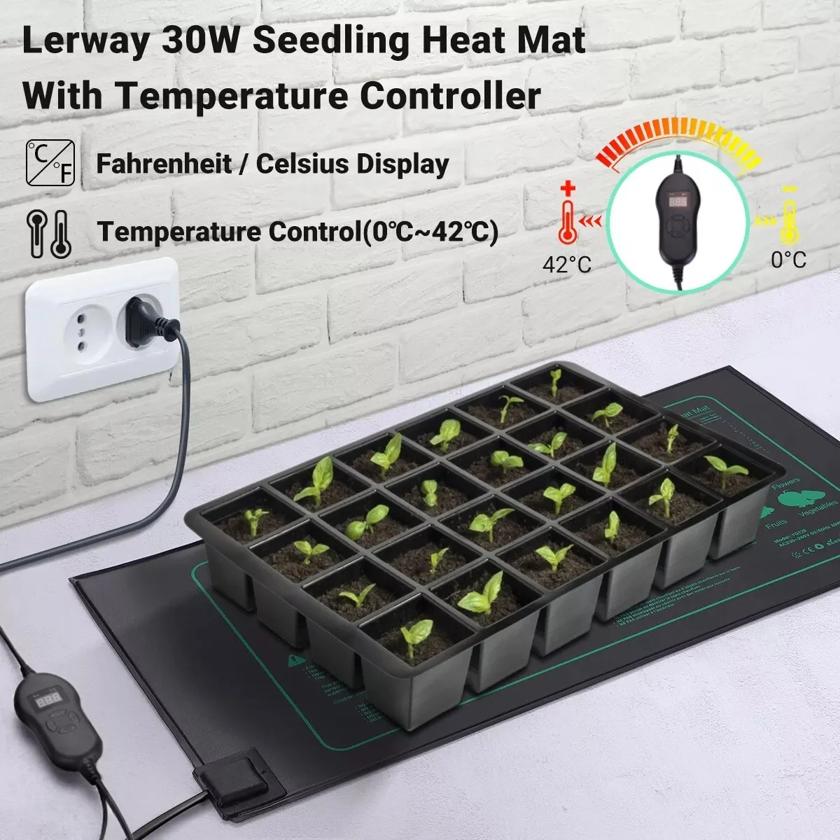 

Lerway нагревательный коврик для растений 30Вт