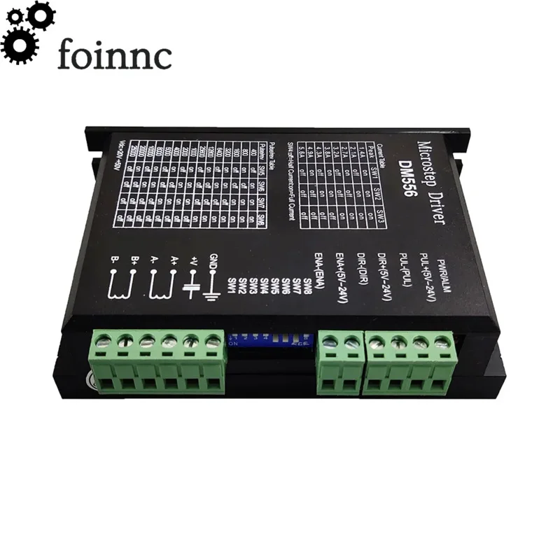 2-фазный цифровой драйвер DM556 DC24V-50V для шагового двигателя 42/57/86 (NEMA17/23/34) 1 0-5 6A