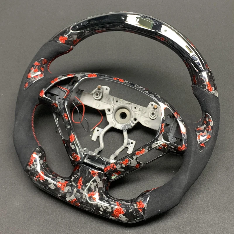 Рулевое колесо из красного кованого углеродного волокна под заказ для Infiniti G25 G37