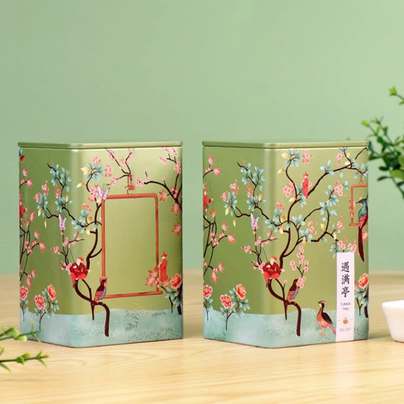 Чайная канистра в китайском стиле влагостойкий Железный контейнер винтажный