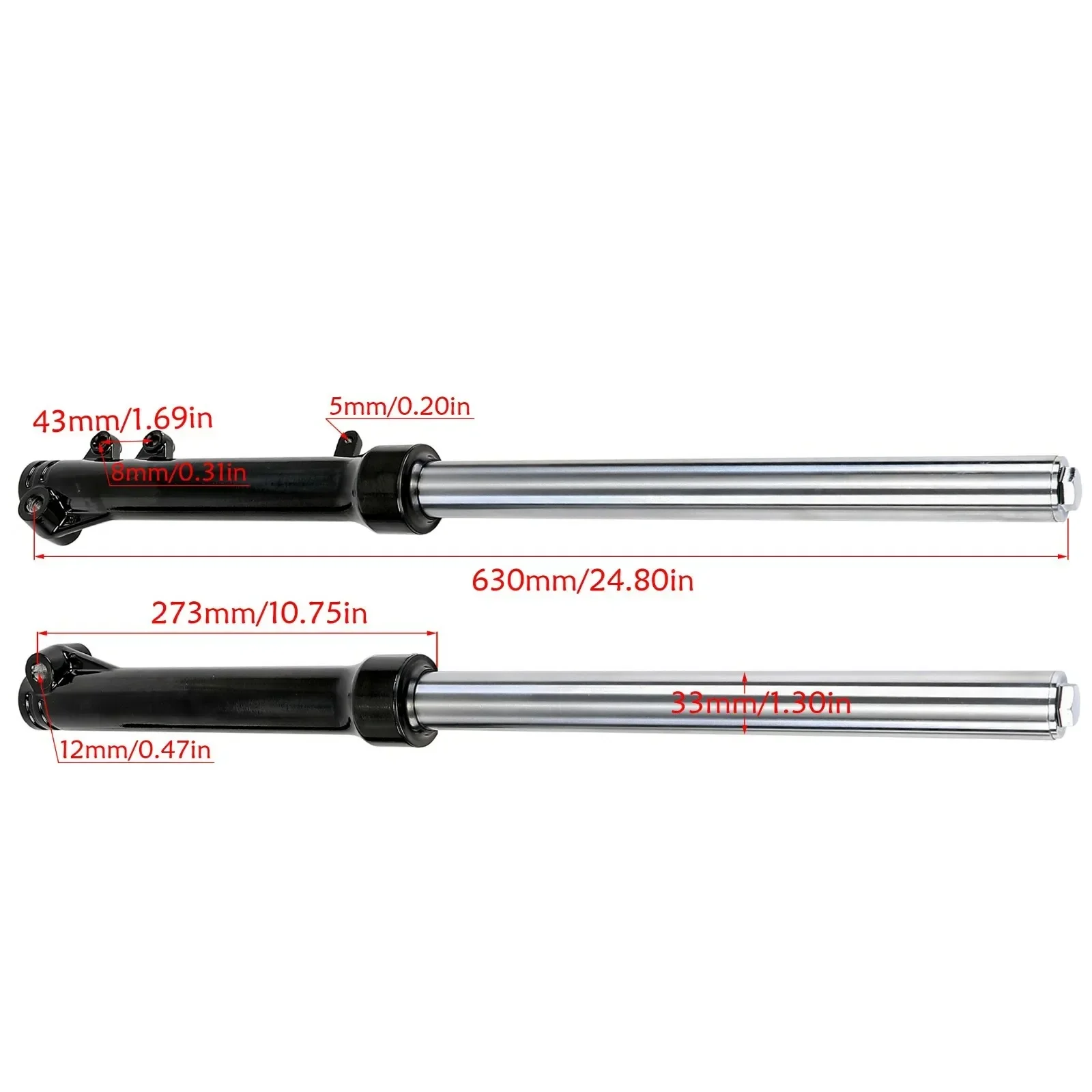 TDRPO 25 &quot33 мм передняя вилка пара подвесных амортизаторов 630 длинных для грязевого