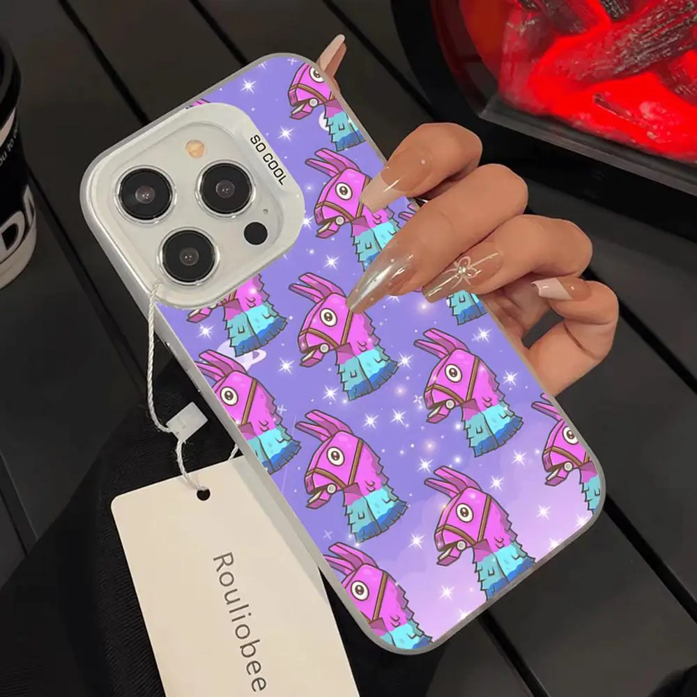 Фото Чехол F-Fortnites-Cool-s для iPhone 17 16 15 14 13 12 Pro Max Air Plus, цветной, серебристый, жесткий, с защитным покрытием №4