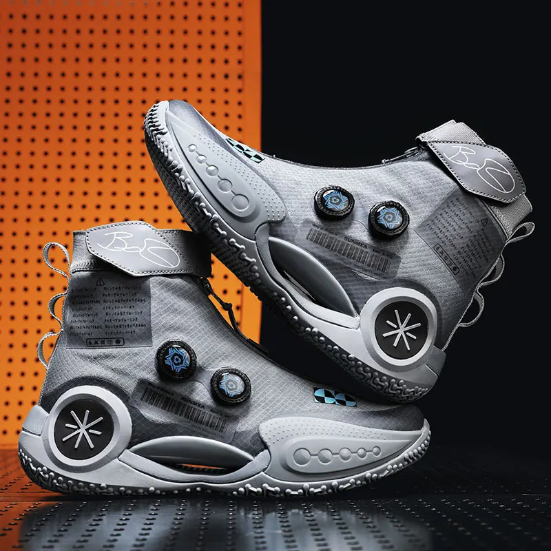 QNX-8826 Pro. Mens Basketball Sneakers Wearable Gym Training Sports Shoes with BOA Breathable Cushion Basketball Shoes 36-45