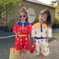 2022 kids summer sets clothes korean cute boys girls clothing childrens blouse and shorts two piece suit baby toddler outfits