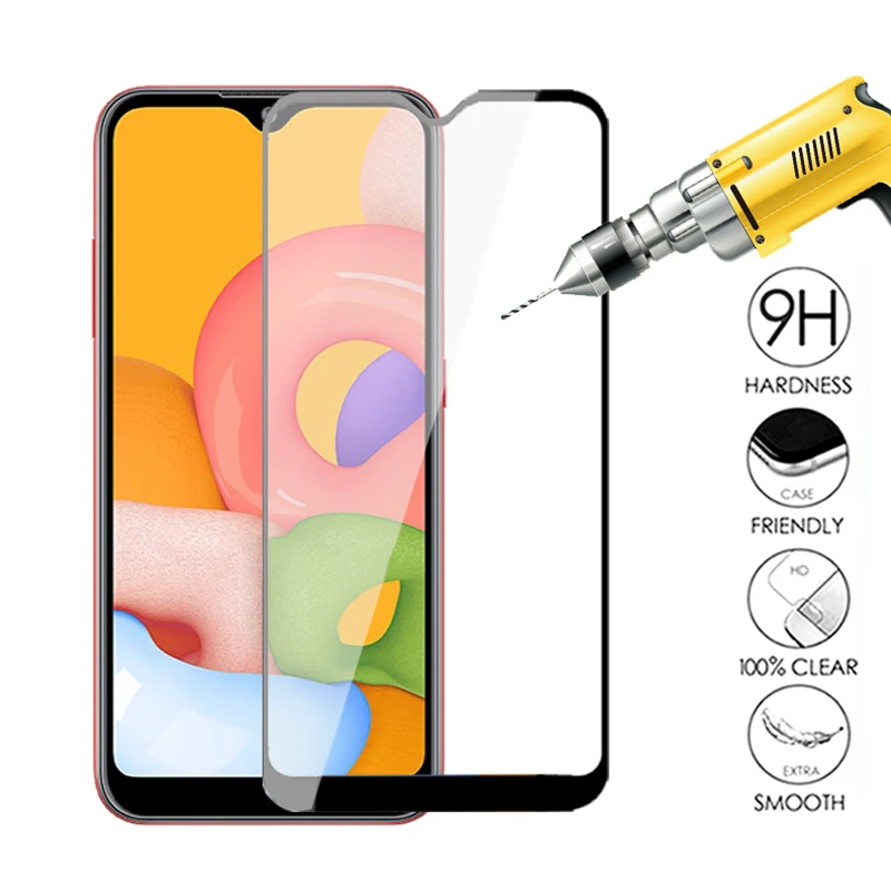 9D Защитное стекло для Samsung Galaxy A01 A11 A21 A31 A41 A51 A71 закаленное M01 M11 M21 M31 M51 защита экрана