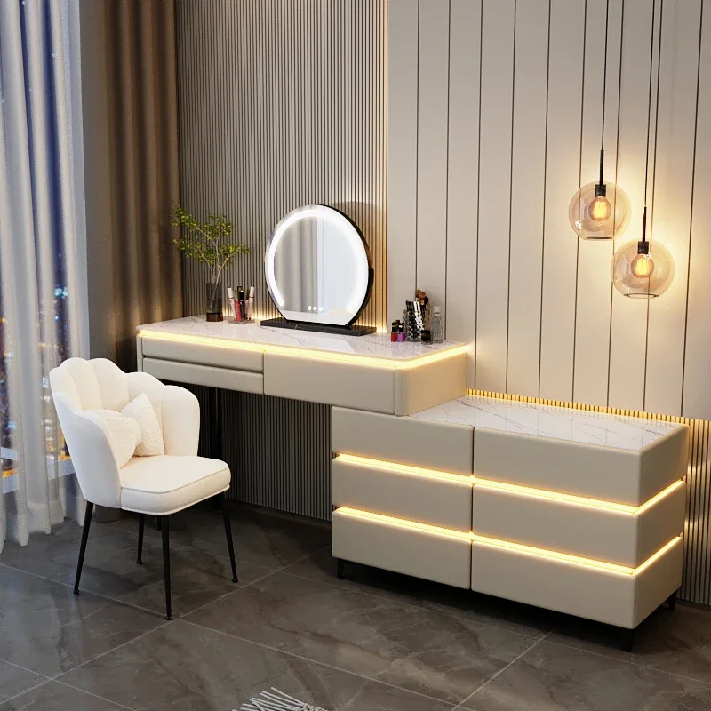 Фото Светильник для спальни, туалетный столик, зеркальный органайзер, органайзер для макияжа, туалетный столик, ящик, туалетный столик Espejo Tocador, мебель для отеля №2