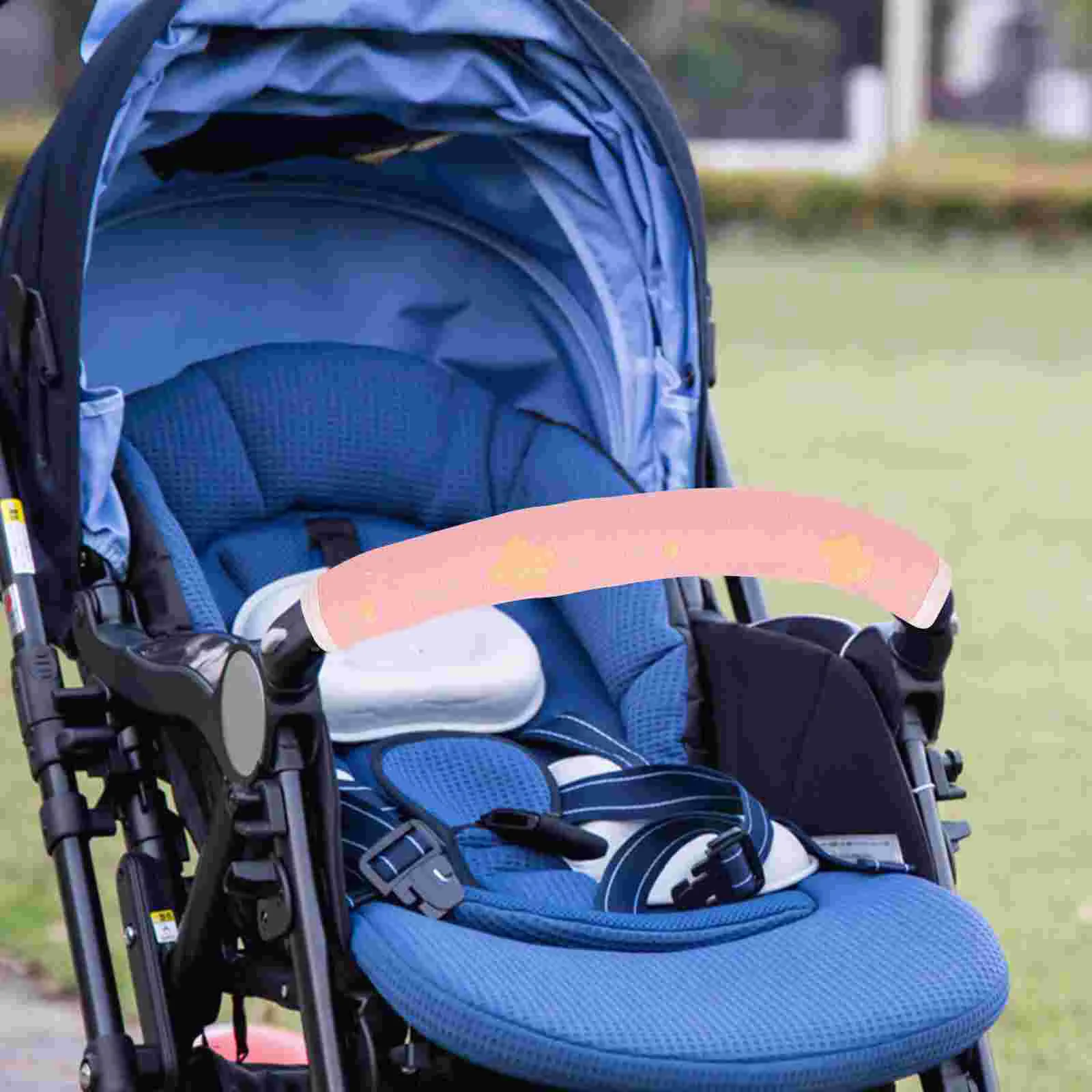 

1 Set Baby Stroller Armrest Cover Snap Design Carseat Straps Covers Set Stroller Accessories