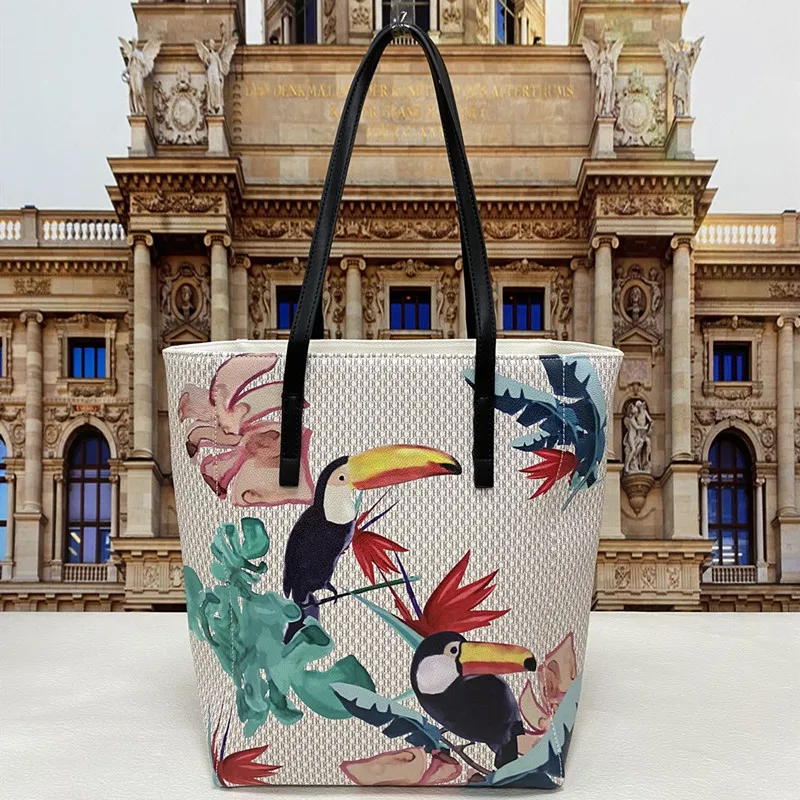 

100% Genuine Leather Ladies Bucket Bags 2022 New Fashion Famous Brand Letter Printing Handbags Casual Shopping Designer Wallet