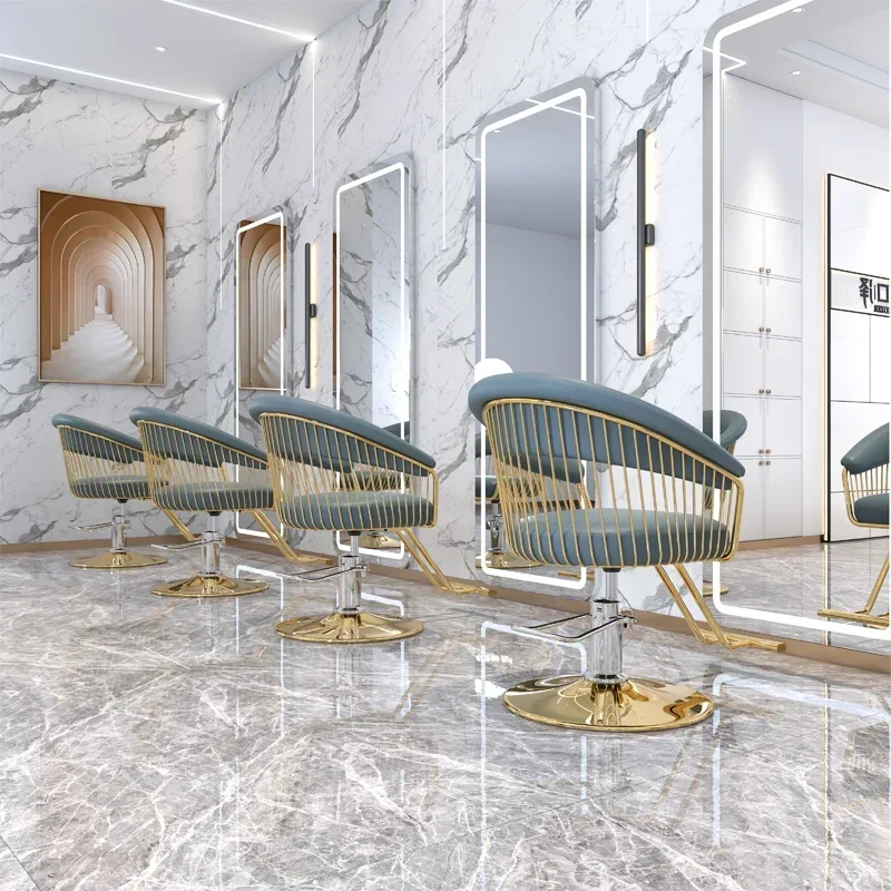 Индивидуальное парикмахерское кресло роскошное розовое классическое