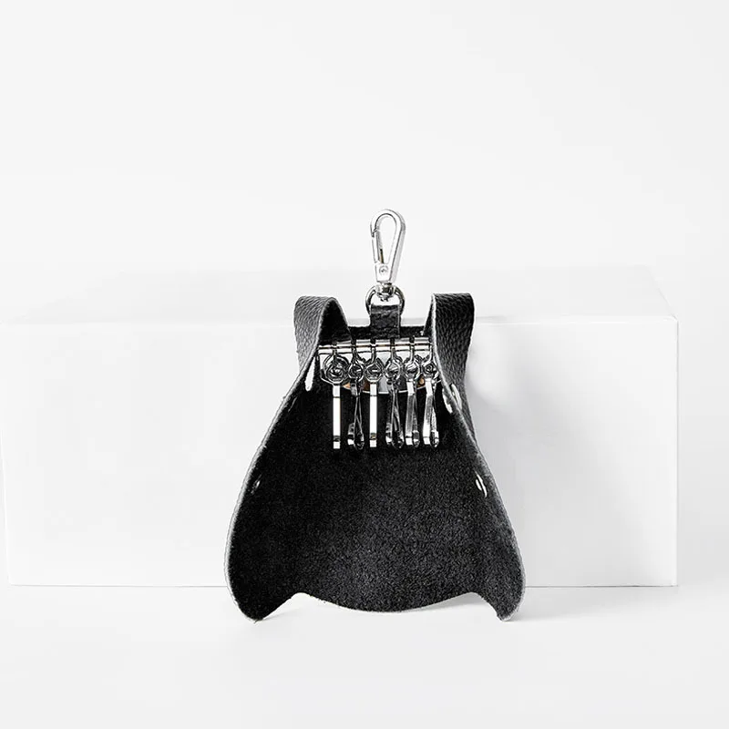 

Genuine leather key bag men Keychain Women Key Holder Organizer Pouch Cow Split Car Key Wallet Housekeeper Key Case Card Bag