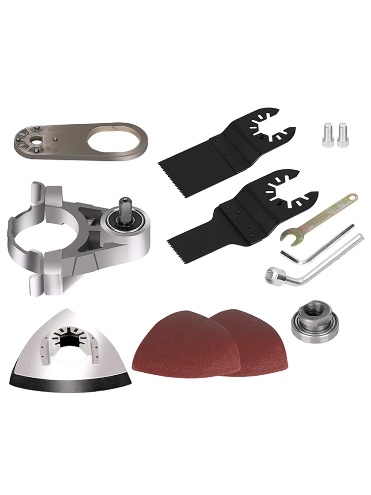 

13pcs Tool Open Hole Oscillating Woodworking Cutting Saw Blade Refitting Head Angle Grinder Adapter Set Multipurpose Accessories