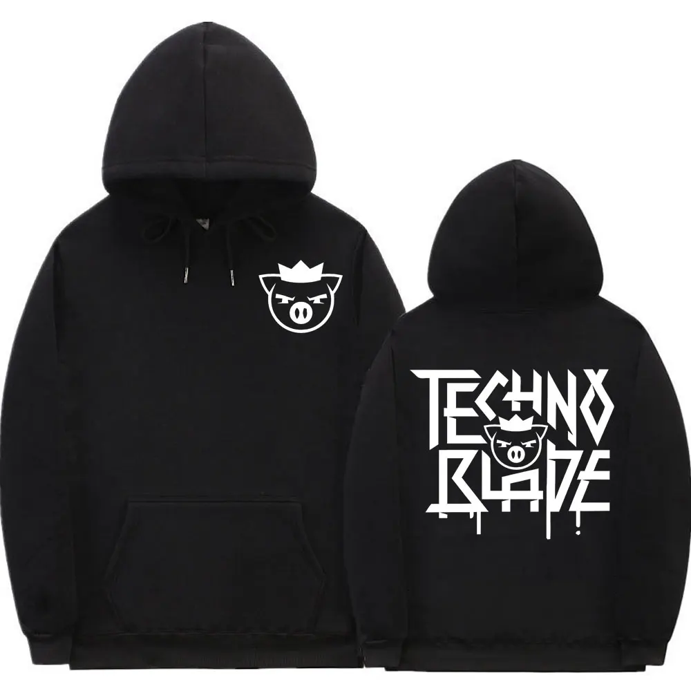 

Technoblade Merch Crown Pig God Graphic Print Hoodie Streetwear Unisex Sweatshirts Autumn Men Women Fashion Oversized Hoodies