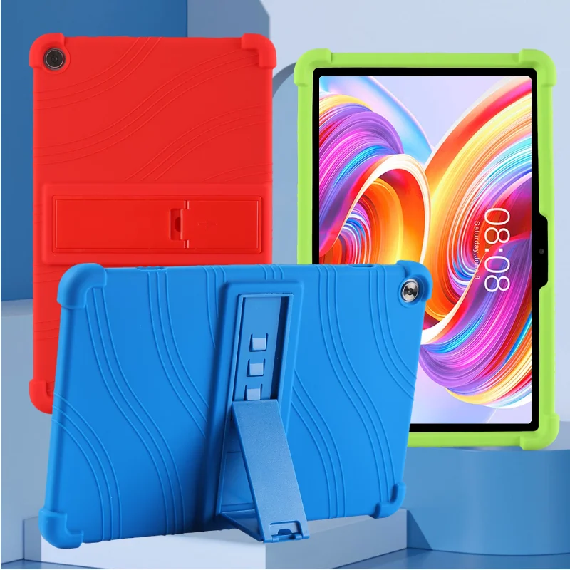 

4 Thicken Cornors Silicon Cover Case with Kickstand For Teclast T50 2023 2021 11" Tablet PC Shockproof Funda Kids Safety