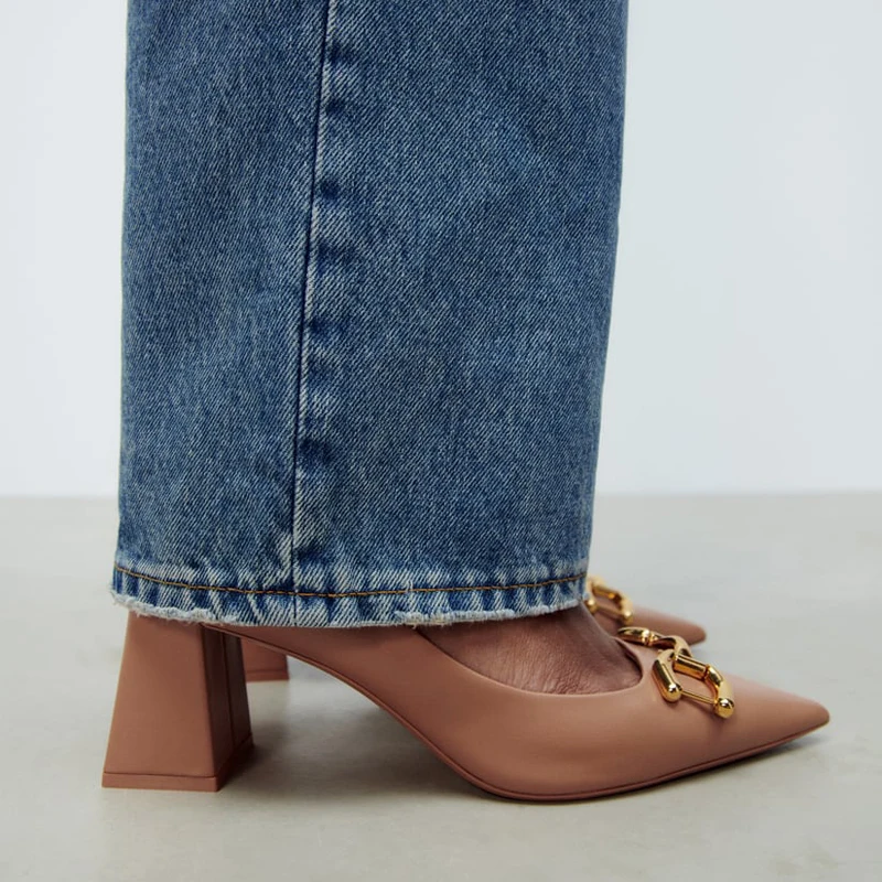 Women Chunky High Heels Elegant Modern Office Shoes Summer Woman Pumps Designer Luxury  Ladies Sexy Cool Banquet  41