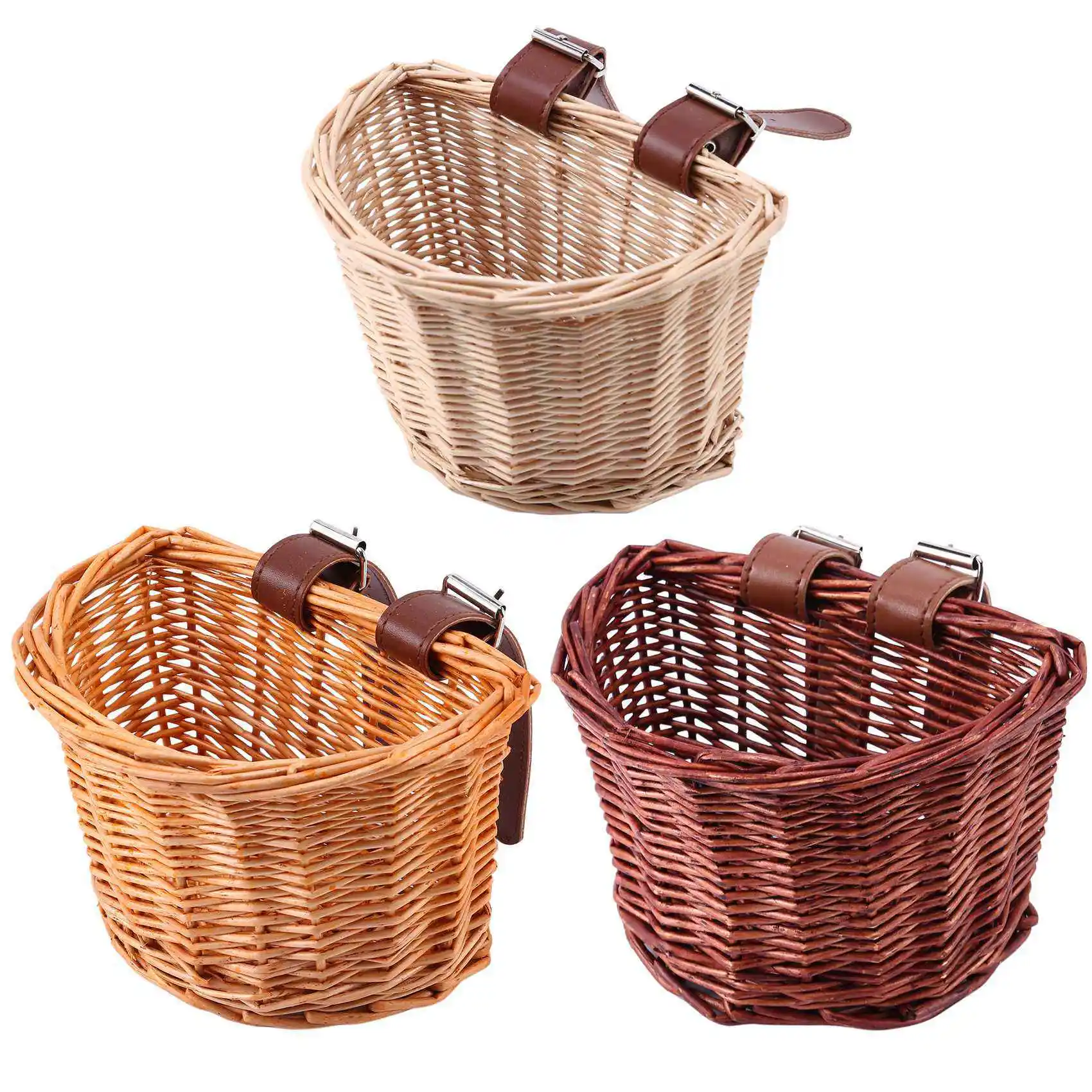 

Children's Vintage Rattan Bicycle Baskets Bike Scooter Basket Kids Bicycle Front Basket,XS