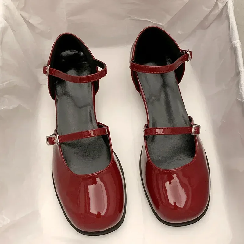 Дизайнерская обувь Мэри Джейн туфли-лодочки с пряжкой женские элегантные