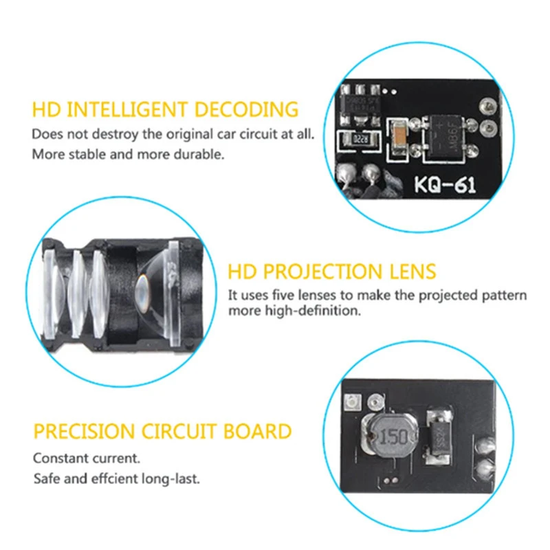 Светодиодные лампы для двери автомобиля 2 шт. проектор приветственных ламп