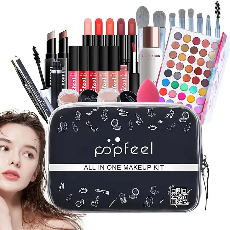 

Women Makeup Full Kit Beauty Makeup Set Makeup Beauty For Starter Bundle Include Eyeshadow Palette Lipstick Eyebrow Pencil Brush