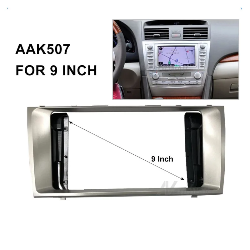 

Рамка для навигационного большого экрана, 9 дюймов, модифицированный кронштейн панели, подходит для Toyota Camry, левый и правый пептидный проход ...