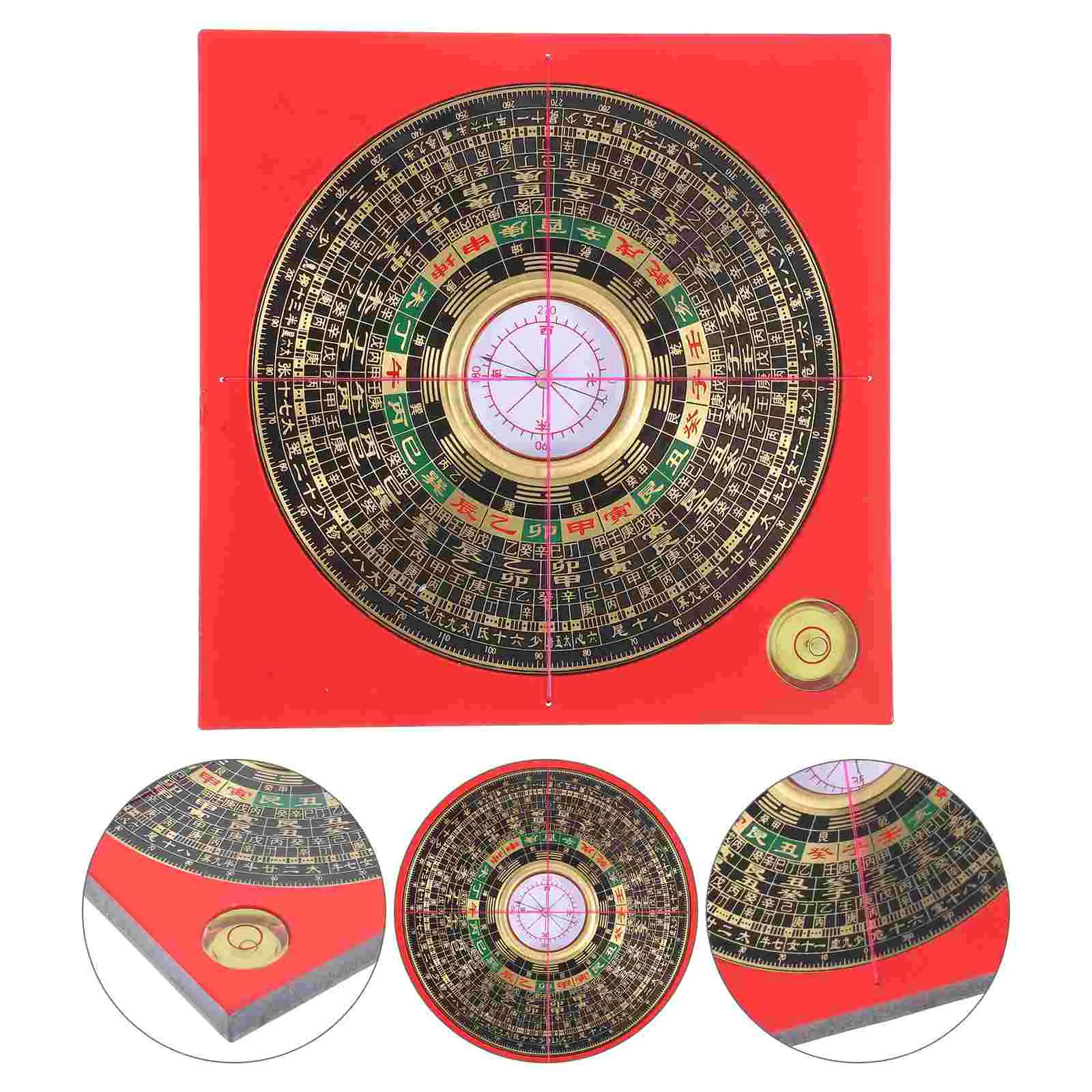 

Compass Chinese Copper Pan Traditional Ancient Round Navigation Backpacking Sundial Luck Good Camping Sculpture Decorations