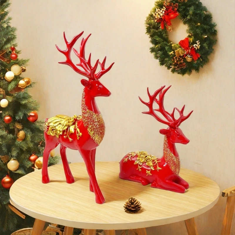 Креативная фигурка лося украшение из смолы в виде для домашнего офиса дисплея