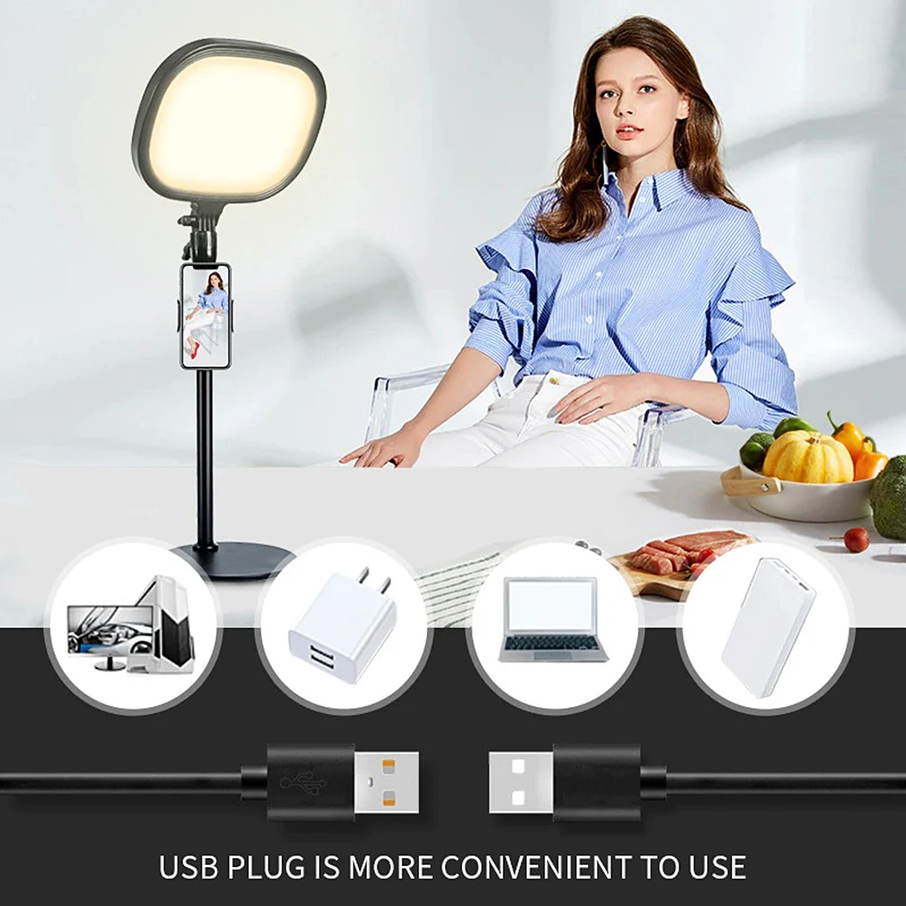

USB Fill Light Live Streaming Photo Selfie 1455LUX LED Conference Teaching Lamp Stepless Portable Indoor Lighting