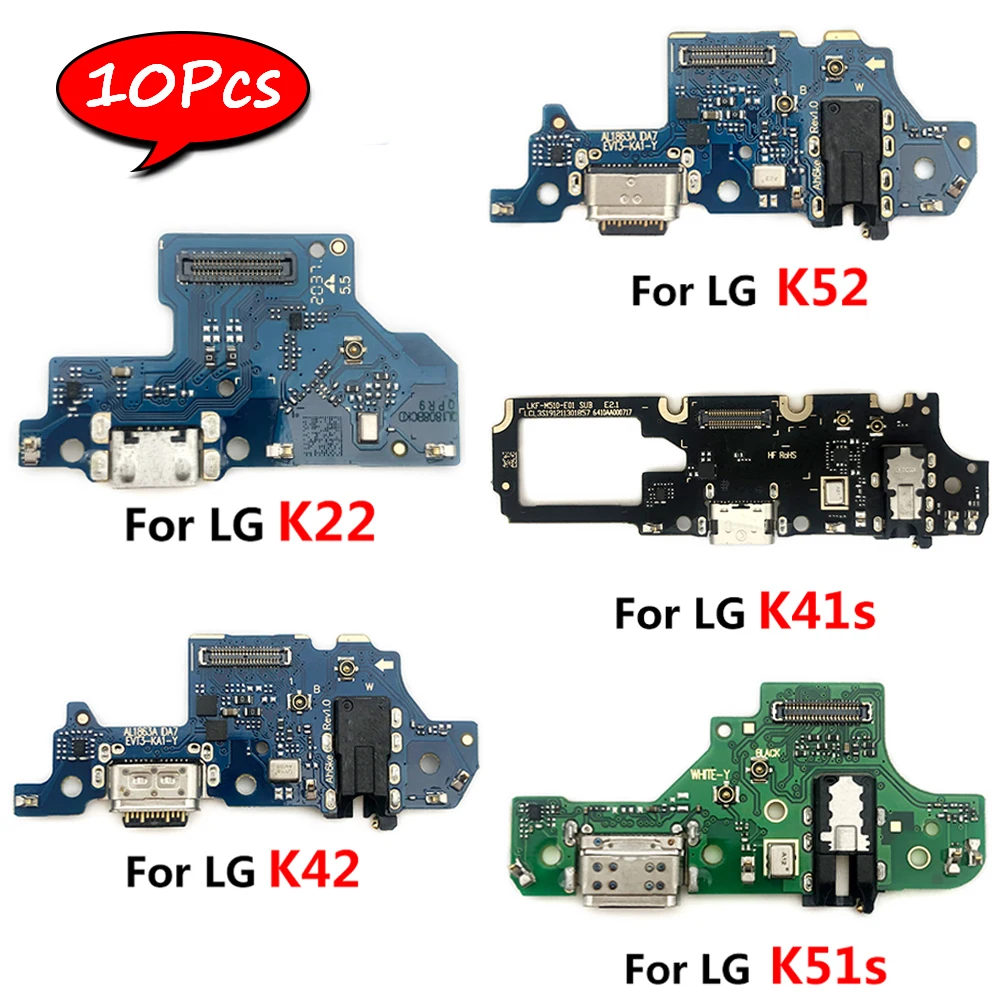 

10Pcs，NEW USB Charging Port Microphone Dock Connector Board Flex Repair Parts For LG K8 Plus K22 K41S K42 K50S K51S K52 K61 K51