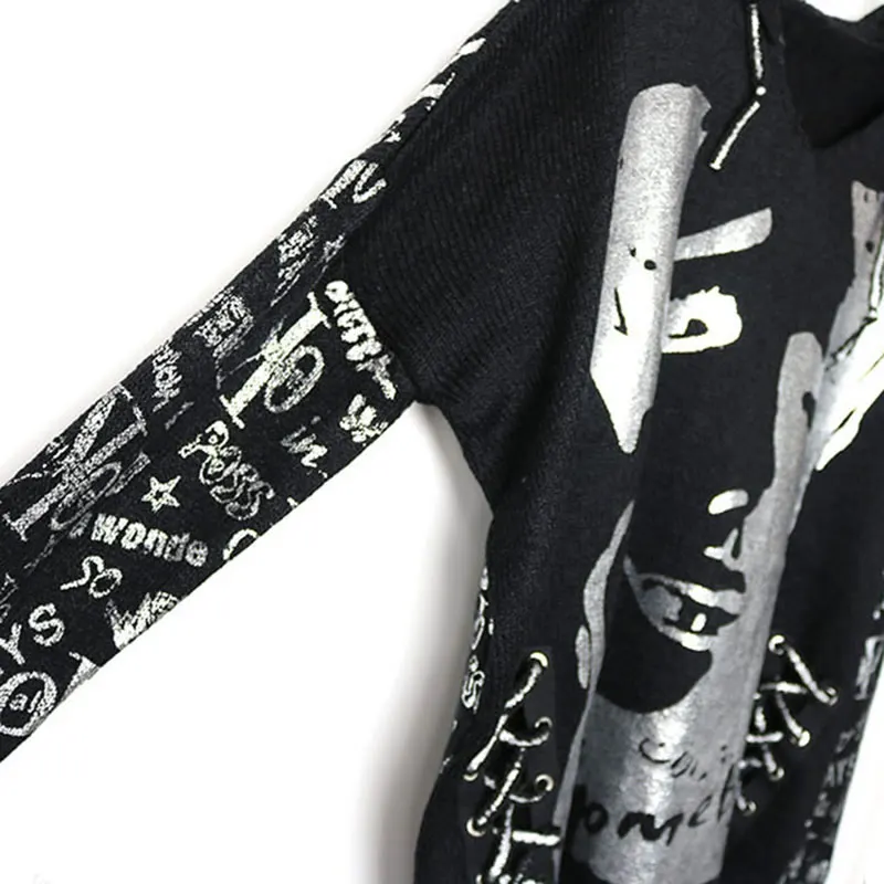 Свитер XITAO вязаный пуловер с бахромой воротником капюшоном длинными рукавами в