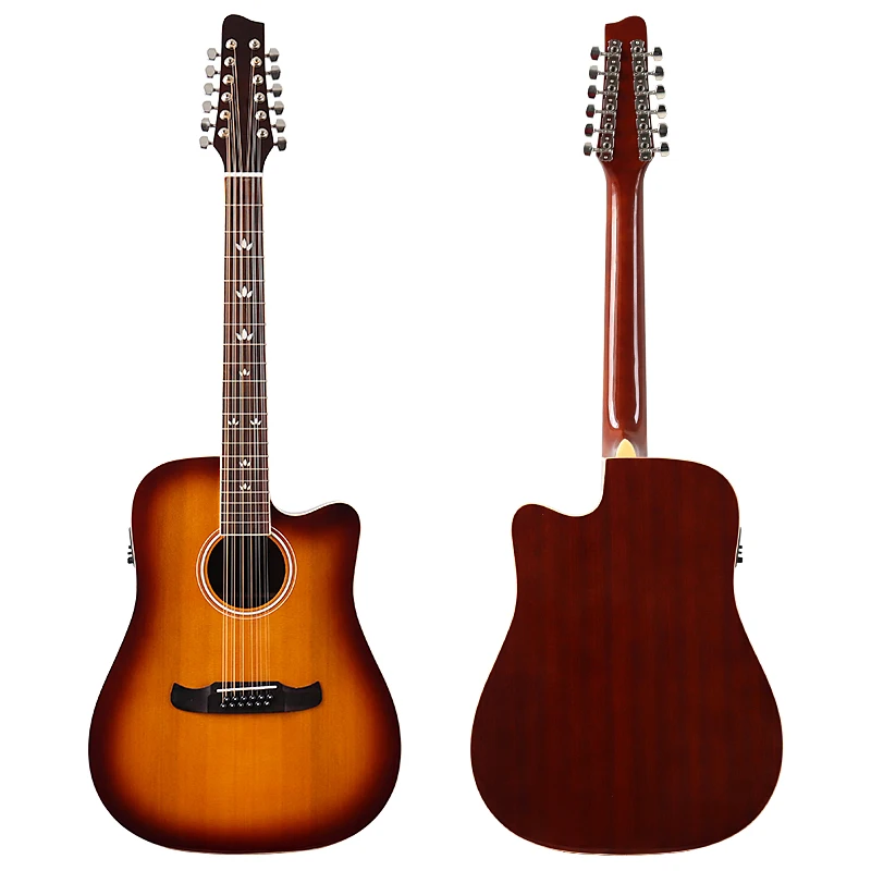 Глянцевая электрическая акустическая гитара 12 цветов 41 дюйм | - Цена: 7558.2