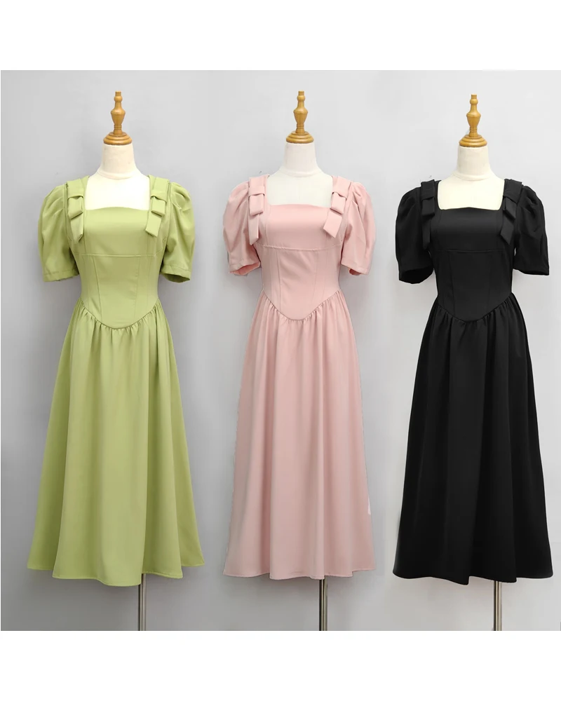 Длинные платья-миди с карманами а-силуэта | Повседневные платья