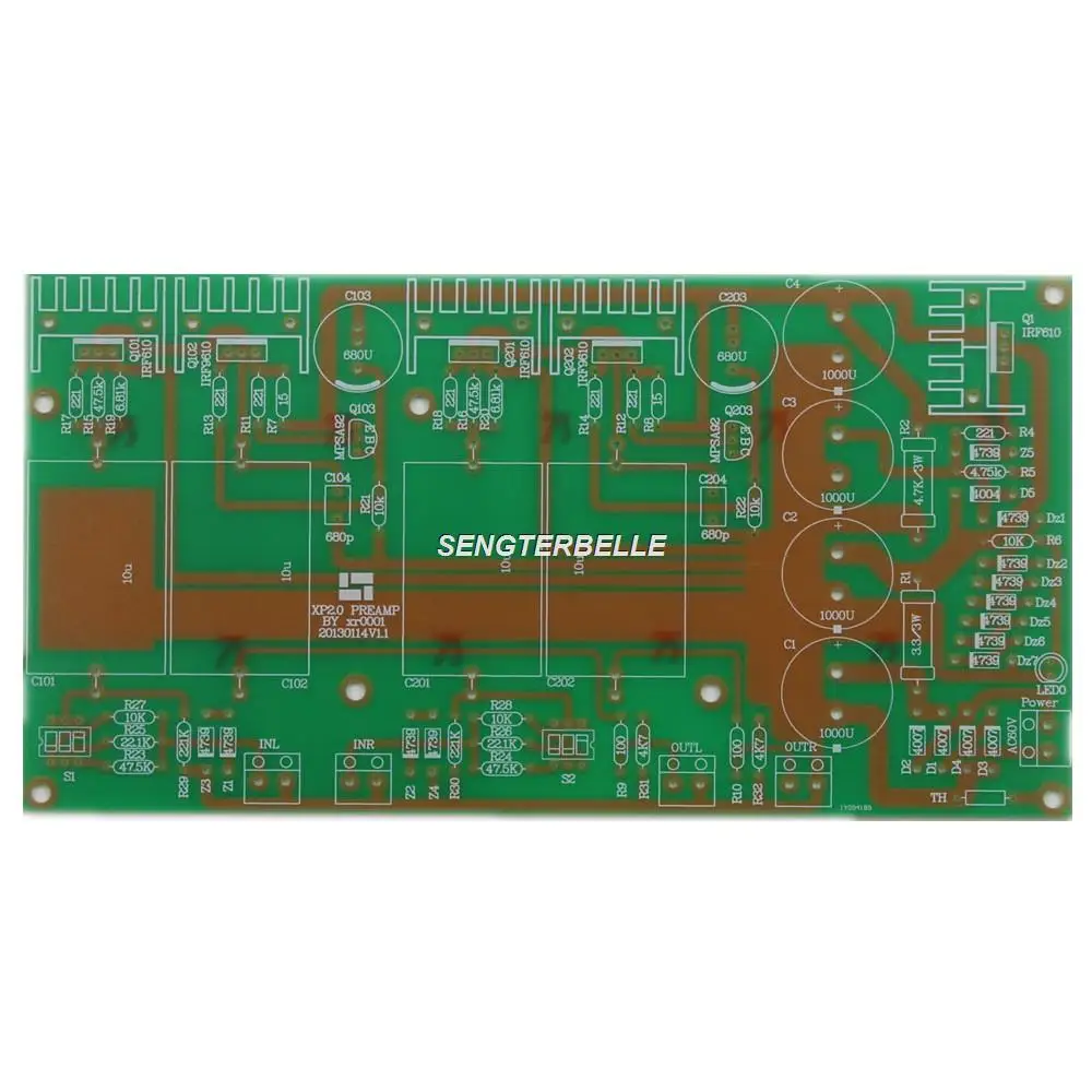 

1 шт. HiFi Pass 2,0 Стерео предусилитель голой плата предусилителя PCB