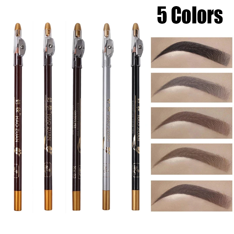 Eye Makeup Beauty Tools Brown/black With Sharpener Lid New
