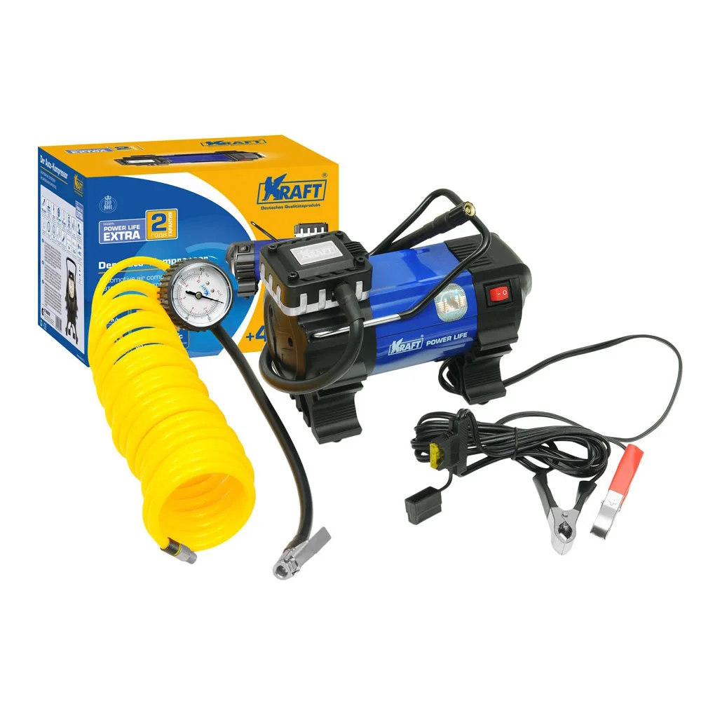 Компрессор автомобильный KRAFT КТ 800029 Power Life EXTRA (Максимальное давление 10 атм