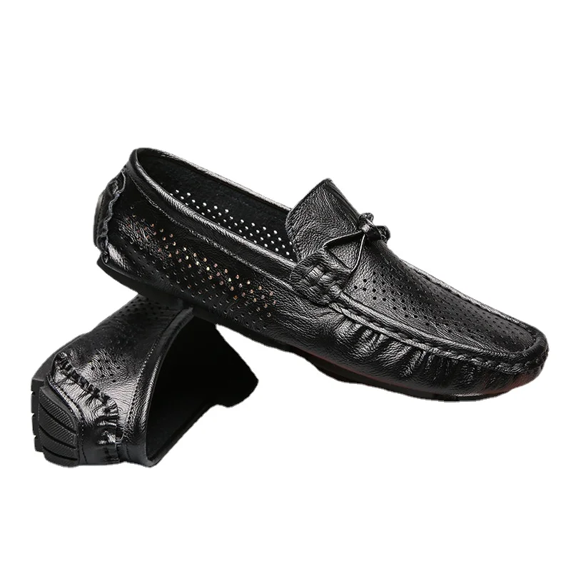 

2022 New Summer Business Shoes Men Hollow-out Leather Casual Fashion Shoe Male Soft Bottom Breathable Shoes for Men