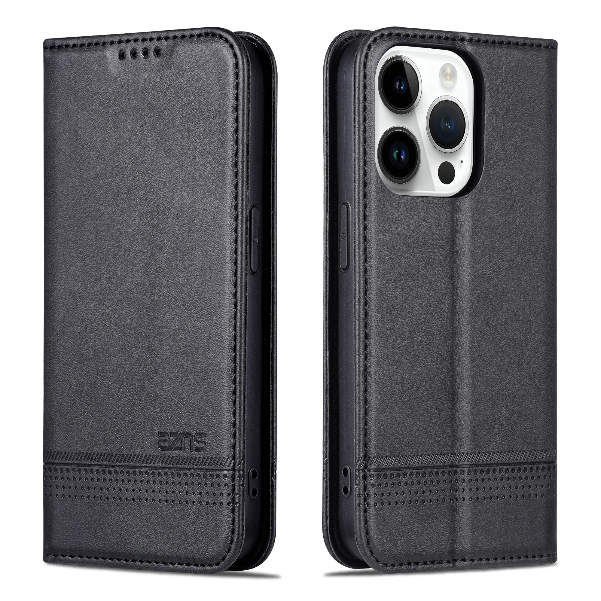 Кожаный чехол-книжка для Iphone X Xs XR 11 12 13 14 15 Plus 16 Pro Max ...