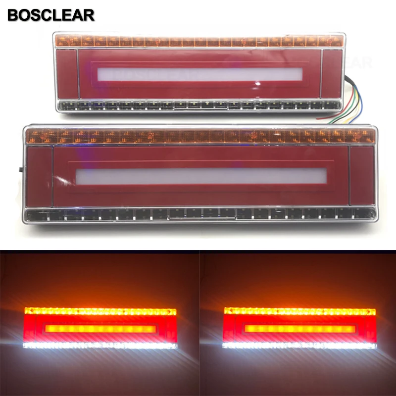 

2 pcs Car Led Rear Lights Strobe Flashing Tail Stop Reverse Indicator Truck Trailer Caravan Van Rear Lamp 24V Durable Turn Light