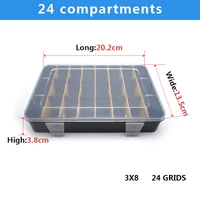 Пластиковый ящик для хранения электроники, 12-24 отсеков (на выбор)#6