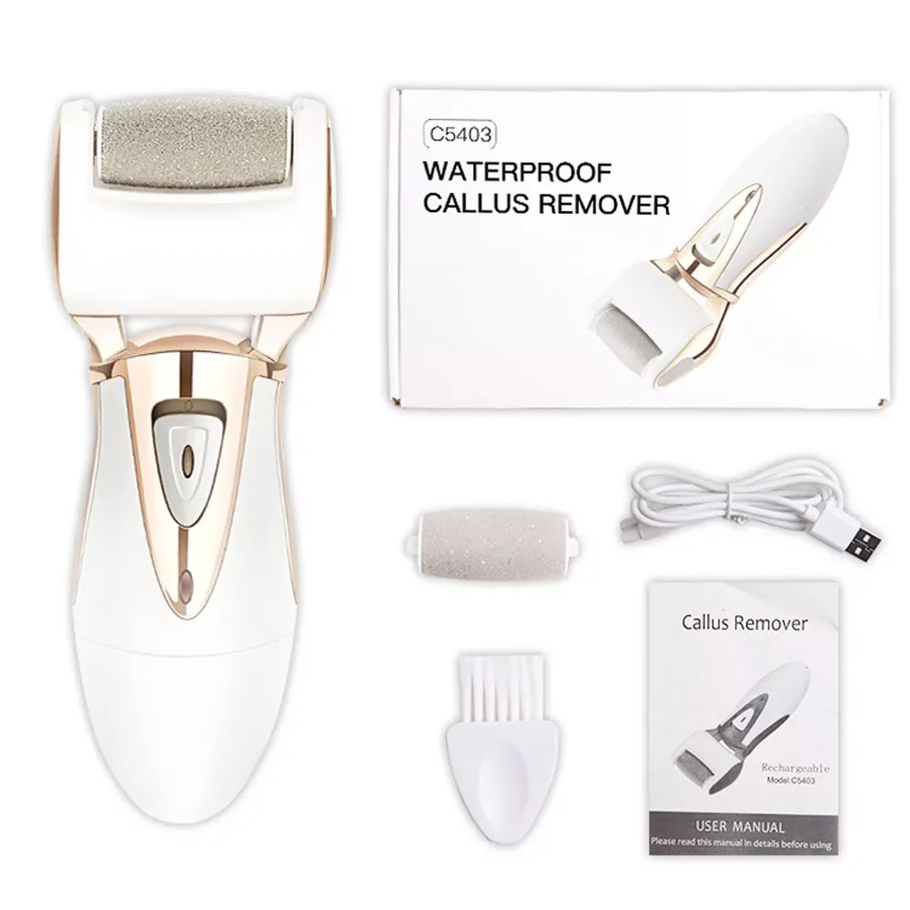 Foot File Callus Remover Dead Dry Skin Remover Waterproof Rechargeable  Pedicure Device Hard Cracked Clean Tools