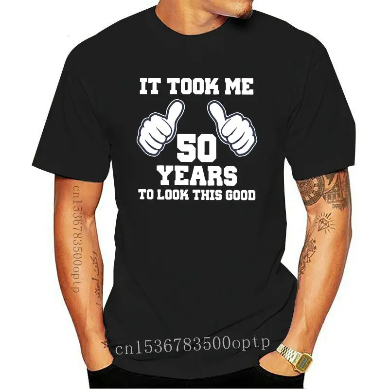

Хлопчатобумажная рубашка для мужчин и взрослых, подходящая ко дню рождения, 50 лет