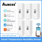 Умный Wi-Fi датчик температуры и влажности Aubess, комнатный термометр, гигрометр для Tuya Smart Life, Alexa