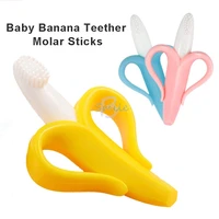 new dental teether toys baby banana training toothbrush silicone chew dental care baby gift dental gift safe bpa free