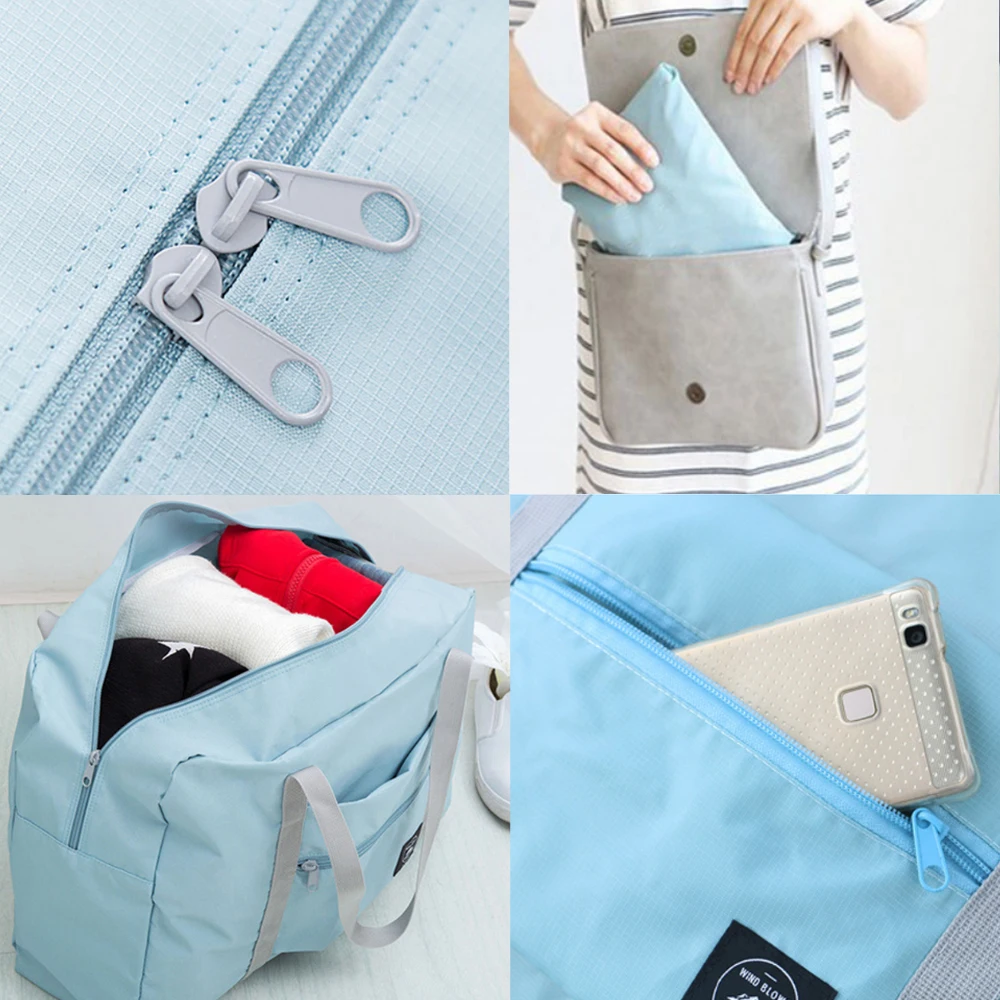 Large Capacity Travel Bag Unisex Organizers Foldable Luggage Handbags  Clothes Storage Duffle Carry on Bags Bear letter Series